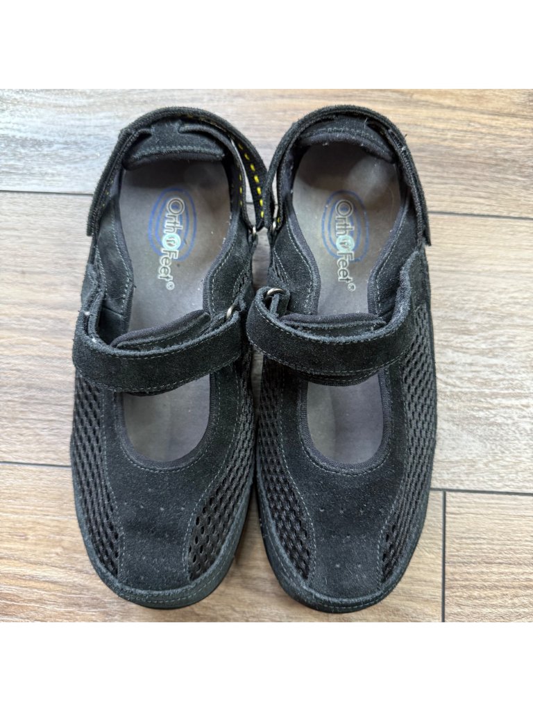 Orthofeet Sanibel Mary Jane Shoes Women's Size 9 Xx-Wide Black Leather Walking — image 2 of 8